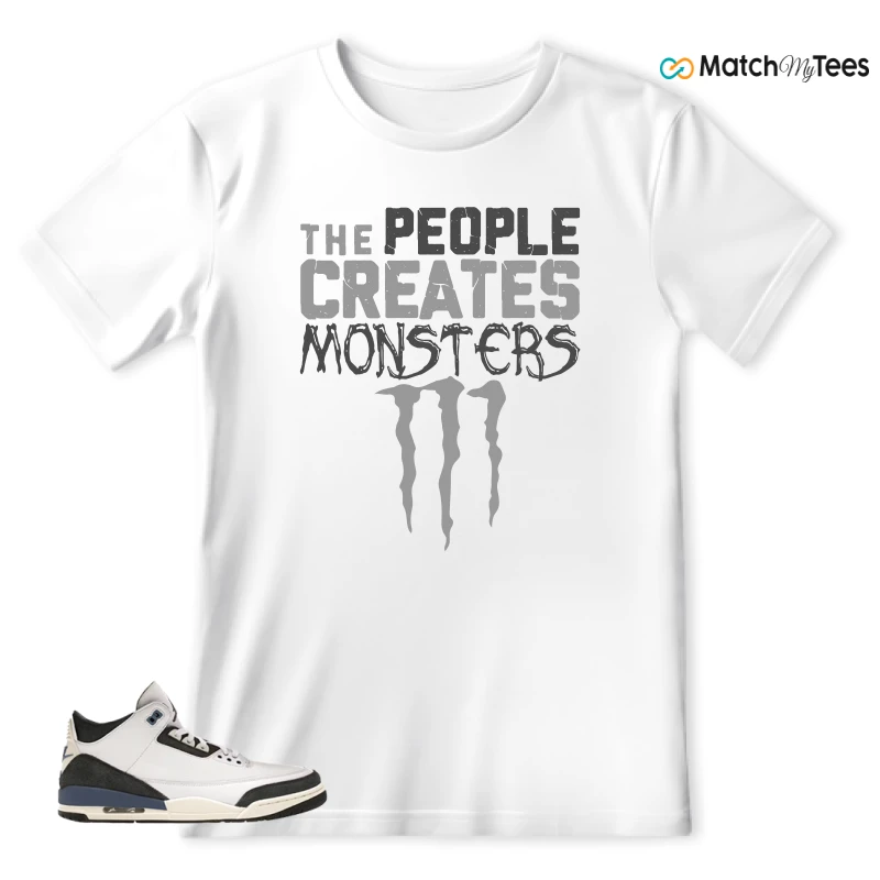 NIKE AIR JORDAN 3 X A MA MANIERE DIFFUSED BLUE SNEAKER Matching Tees t-shirt