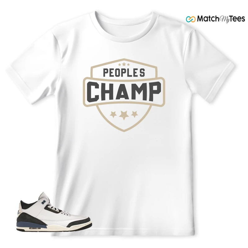 NIKE AIR JORDAN 3 X A MA MANIERE DIFFUSED BLUE SNEAKER Matching Tees t-shirt