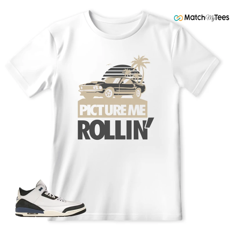 NIKE AIR JORDAN 3 X A MA MANIERE DIFFUSED BLUE SNEAKER Matching Tees t-shirt