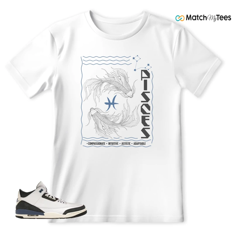 NIKE AIR JORDAN 3 X A MA MANIERE DIFFUSED BLUE SNEAKER Matching Tees t-shirt