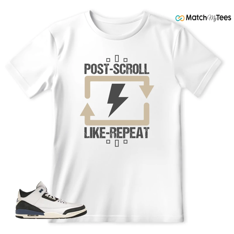 NIKE AIR JORDAN 3 X A MA MANIERE DIFFUSED BLUE SNEAKER Matching Tees t-shirt