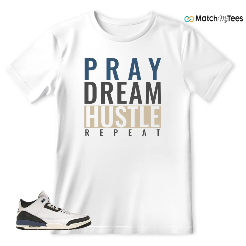 NIKE AIR JORDAN 3 X A MA MANIERE DIFFUSED BLUE SNEAKER Matching Tees t-shirt