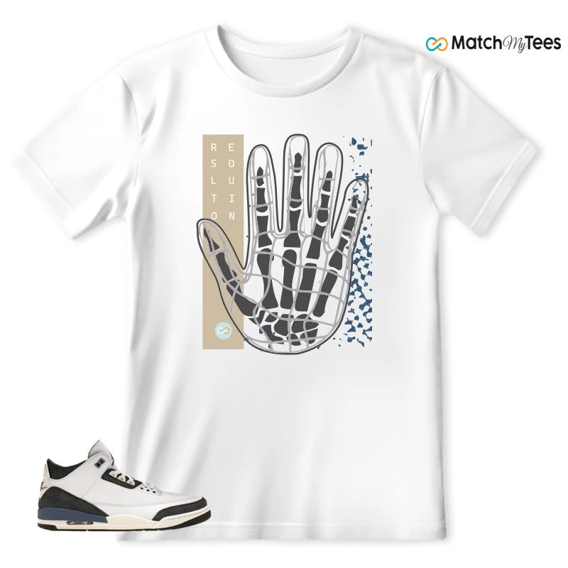 NIKE AIR JORDAN 3 X A MA MANIERE DIFFUSED BLUE SNEAKER Matching Tees t-shirt