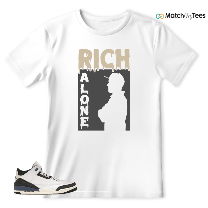 NIKE AIR JORDAN 3 X A MA MANIERE DIFFUSED BLUE SNEAKER Matching Tees t-shirt