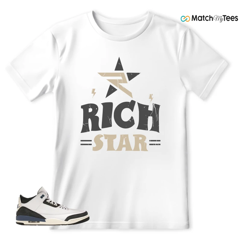 NIKE AIR JORDAN 3 X A MA MANIERE DIFFUSED BLUE SNEAKER Matching Tees t-shirt