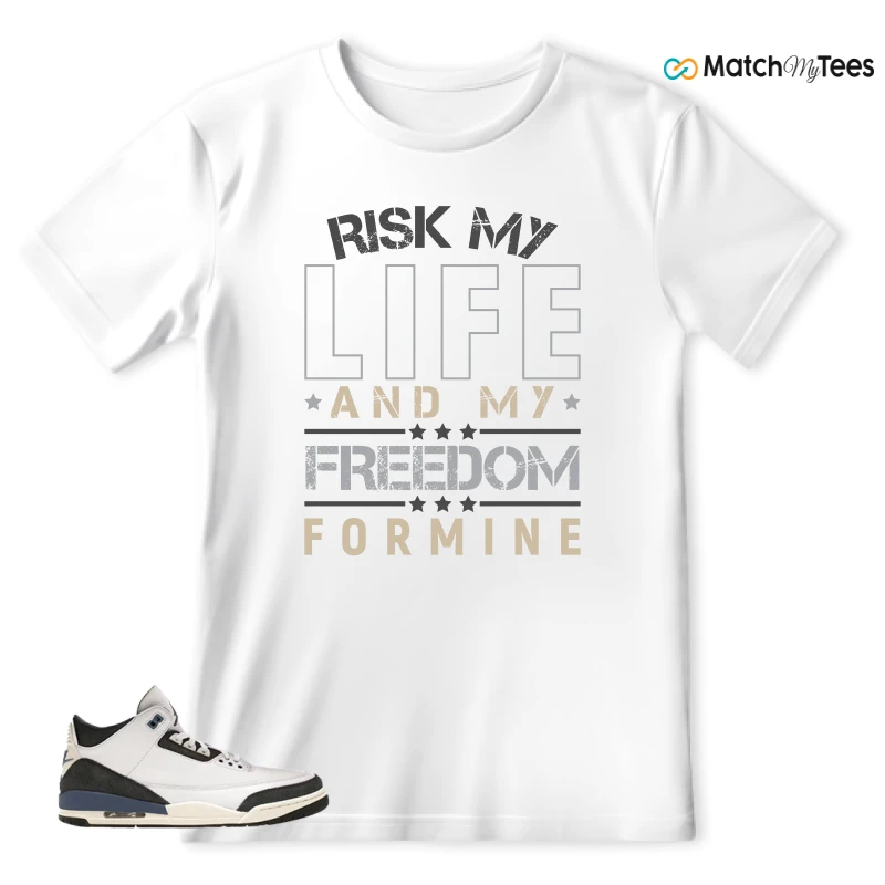 NIKE AIR JORDAN 3 X A MA MANIERE DIFFUSED BLUE SNEAKER Matching Tees t-shirt