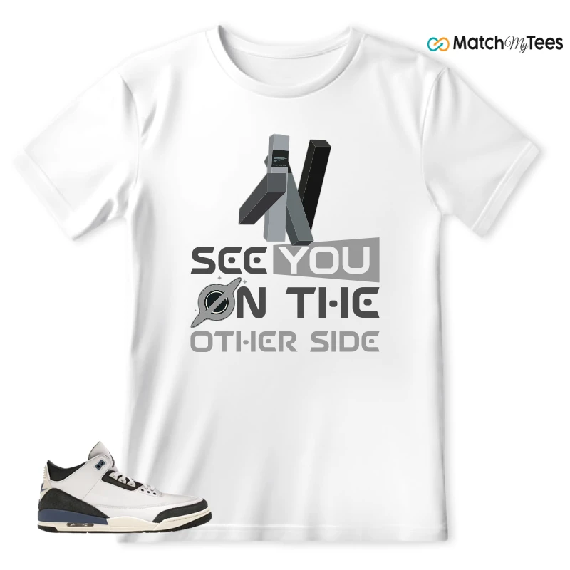 NIKE AIR JORDAN 3 X A MA MANIERE DIFFUSED BLUE SNEAKER Matching Tees t-shirt