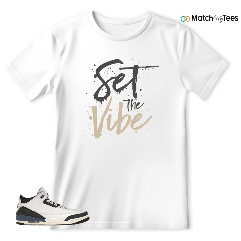 NIKE AIR JORDAN 3 X A MA MANIERE DIFFUSED BLUE SNEAKER Matching Tees t-shirt