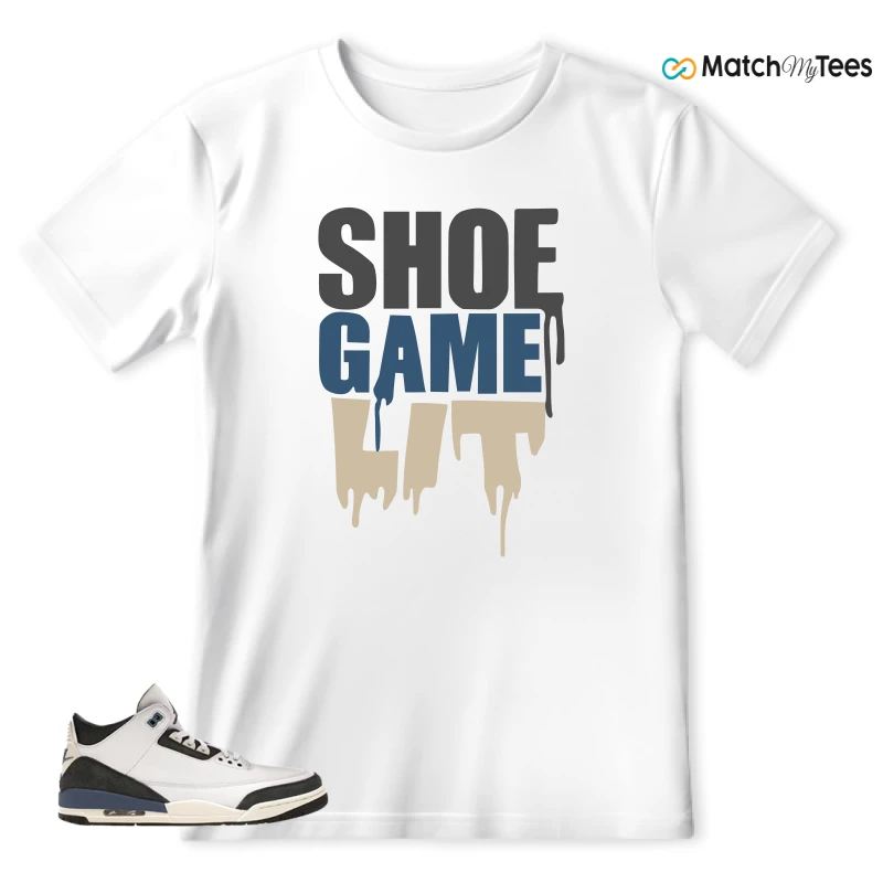 NIKE AIR JORDAN 3 X A MA MANIERE DIFFUSED BLUE SNEAKER Matching Tees t-shirt