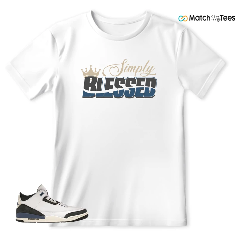NIKE AIR JORDAN 3 X A MA MANIERE DIFFUSED BLUE SNEAKER Matching Tees t-shirt