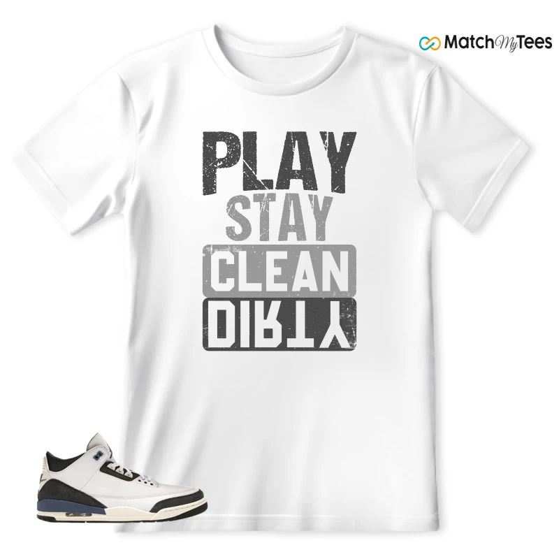 NIKE AIR JORDAN 3 X A MA MANIERE DIFFUSED BLUE SNEAKER Matching Tees t-shirt