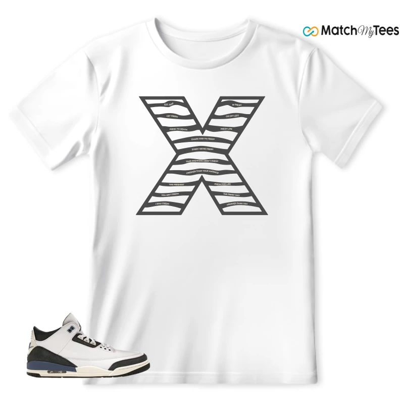 NIKE AIR JORDAN 3 X A MA MANIERE DIFFUSED BLUE SNEAKER Matching Tees t-shirt