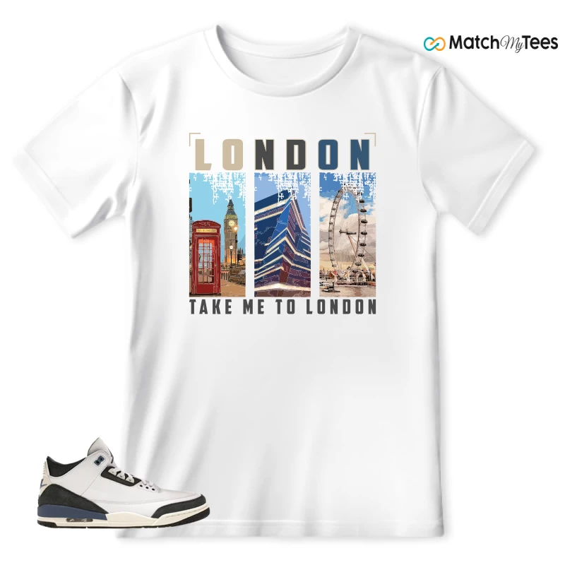 NIKE AIR JORDAN 3 X A MA MANIERE DIFFUSED BLUE SNEAKER Matching Tees t-shirt