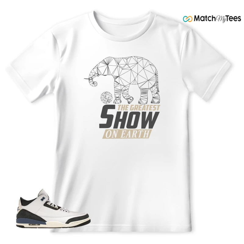 NIKE AIR JORDAN 3 X A MA MANIERE DIFFUSED BLUE SNEAKER Matching Tees t-shirt