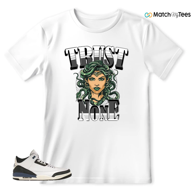 NIKE AIR JORDAN 3 X A MA MANIERE DIFFUSED BLUE SNEAKER Matching Tees t-shirt