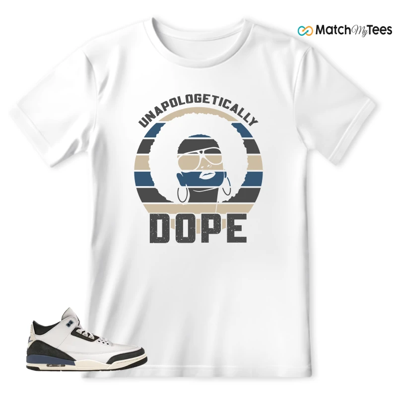 NIKE AIR JORDAN 3 X A MA MANIERE DIFFUSED BLUE SNEAKER Matching Tees t-shirt