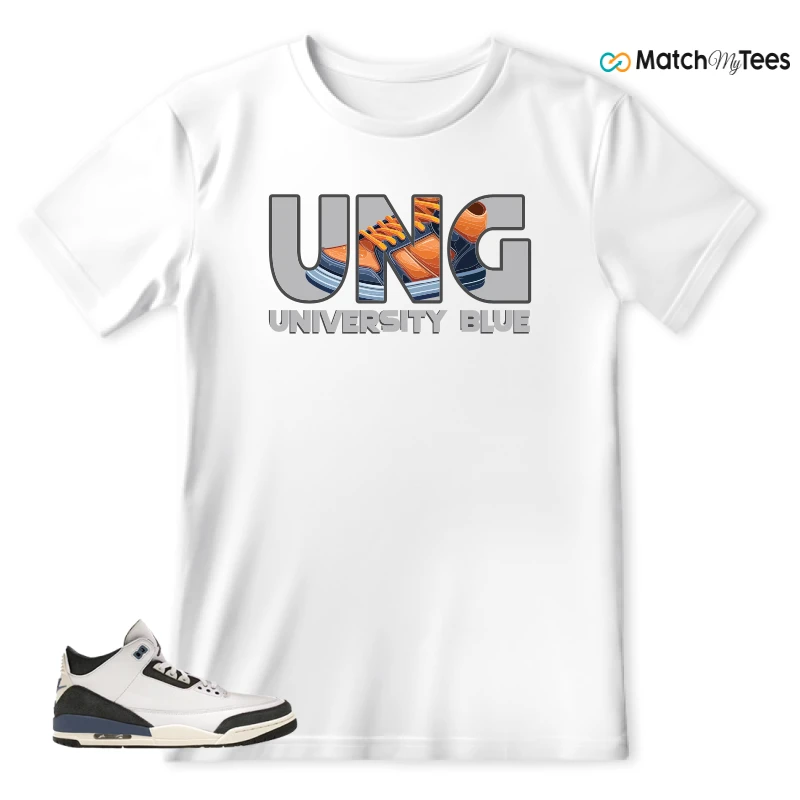 NIKE AIR JORDAN 3 X A MA MANIERE DIFFUSED BLUE SNEAKER Matching Tees t-shirt