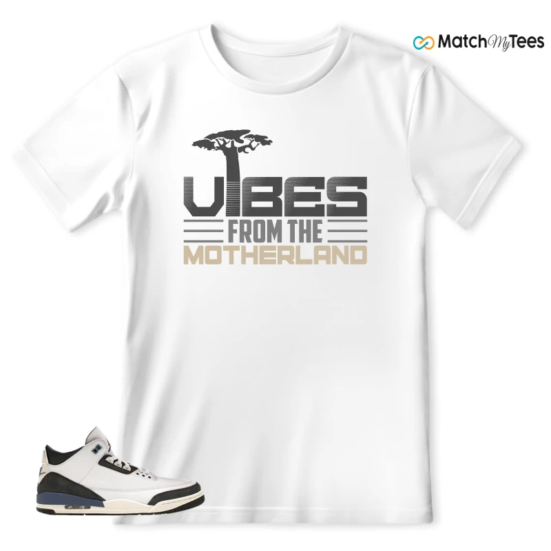 NIKE AIR JORDAN 3 X A MA MANIERE DIFFUSED BLUE SNEAKER Matching Tees t-shirt