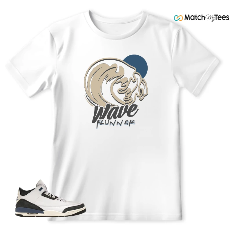 NIKE AIR JORDAN 3 X A MA MANIERE DIFFUSED BLUE SNEAKER Matching Tees t-shirt