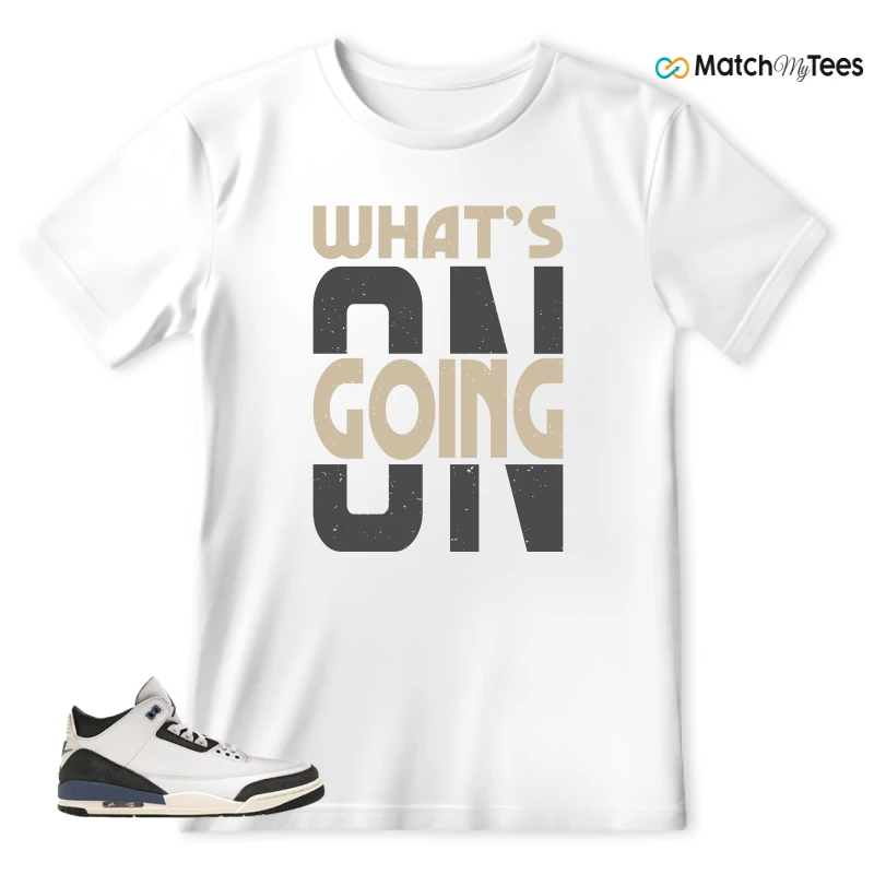 NIKE AIR JORDAN 3 X A MA MANIERE DIFFUSED BLUE SNEAKER/WHITE/DIFFUSED BLUE/ANTHRACITE/MUSLIN matching T-shirt