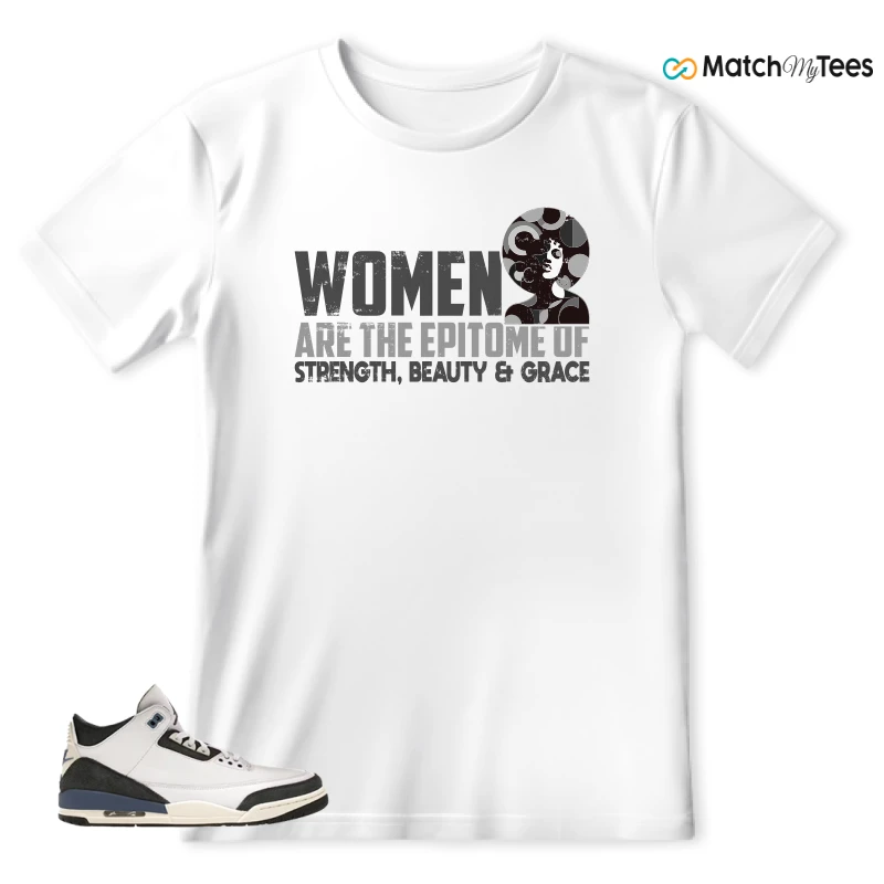 NIKE AIR JORDAN 3 X A MA MANIERE DIFFUSED BLUE SNEAKER Matching Tees t-shirt
