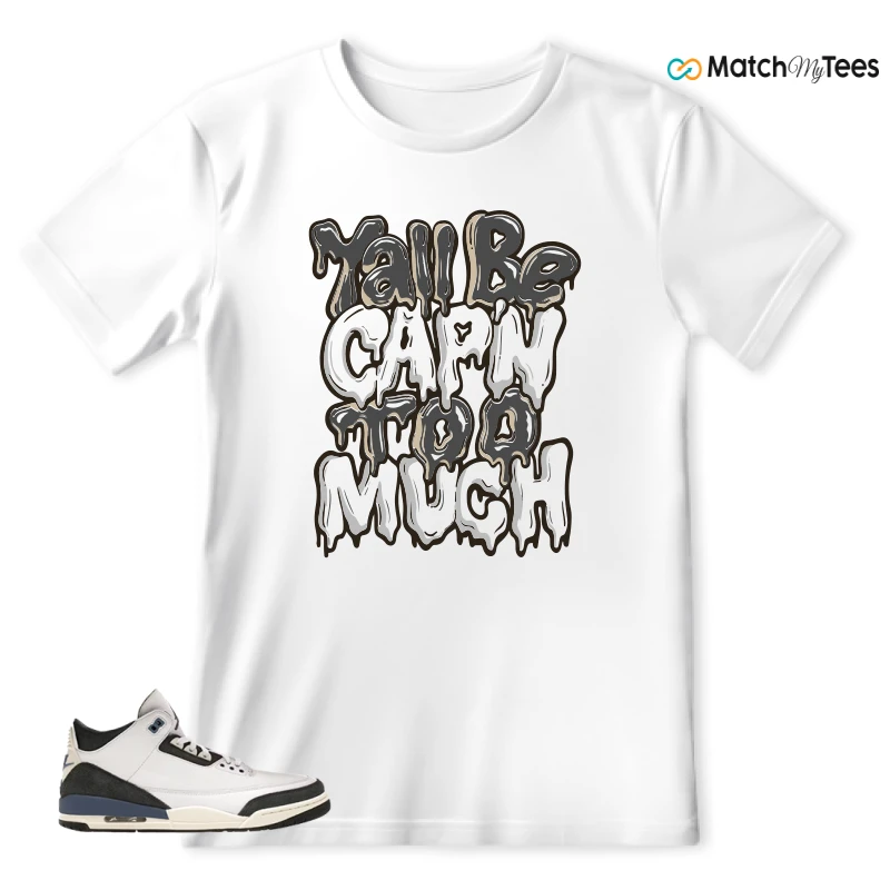 NIKE AIR JORDAN 3 X A MA MANIERE DIFFUSED BLUE SNEAKER Matching Tees t-shirt