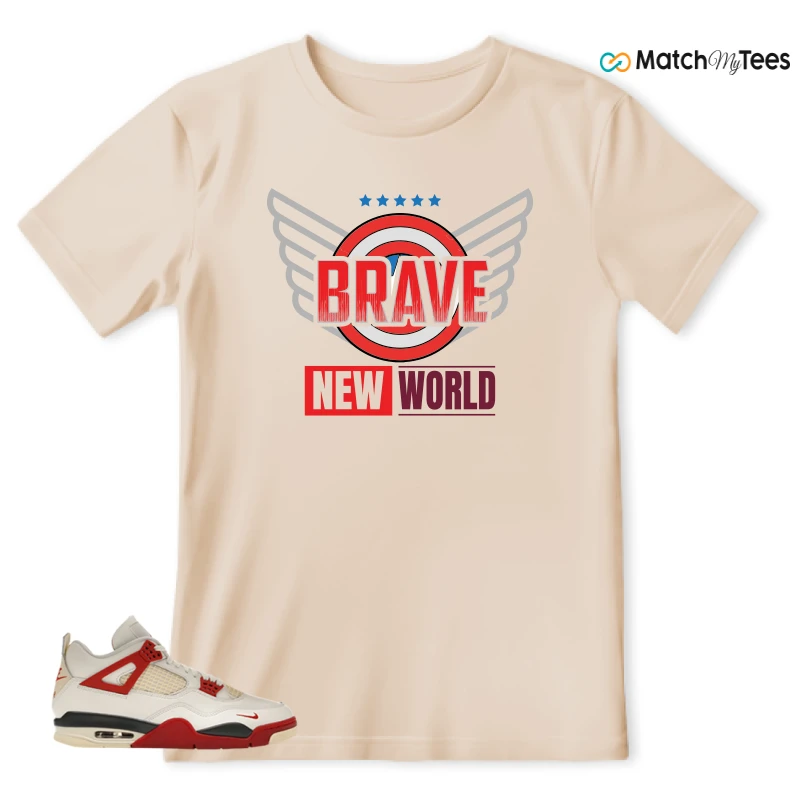 NIKE AIR JORDAN 4 BRICK AFTER BRICK SNEAKER Matching Tees t-shirt