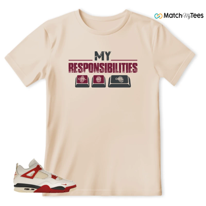 NIKE AIR JORDAN 4 BRICK AFTER BRICK SNEAKER Matching Tees t-shirt