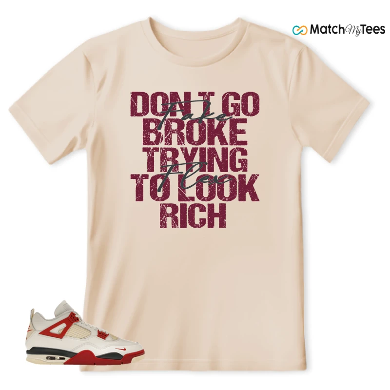 NIKE AIR JORDAN 4 BRICK AFTER BRICK SNEAKER Matching Tees t-shirt