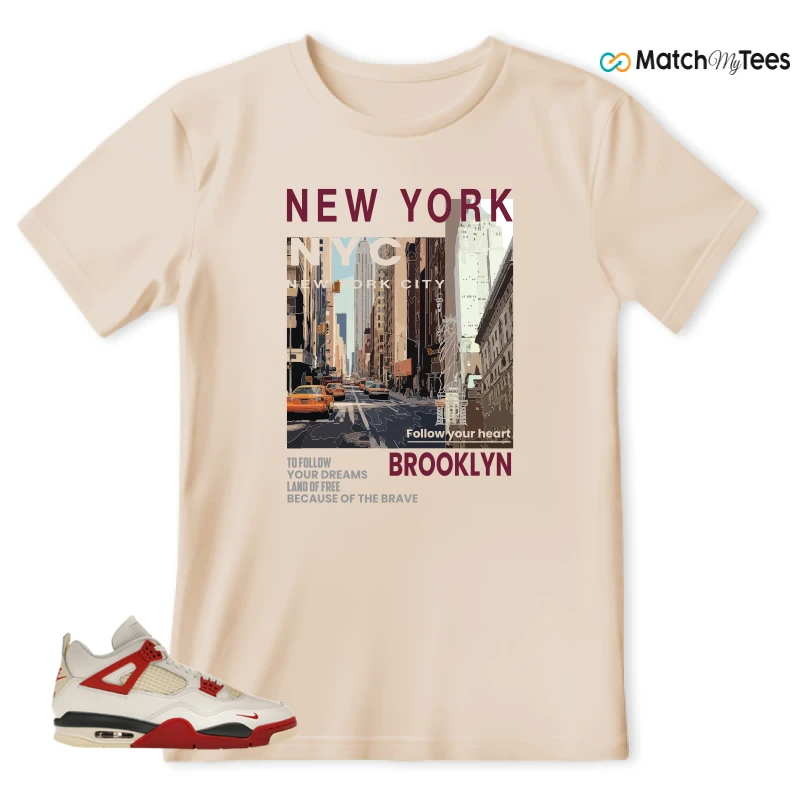 NIKE AIR JORDAN 4 BRICK AFTER BRICK SNEAKER Matching Tees t-shirt