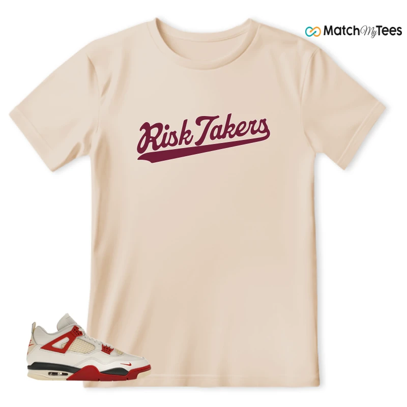 NIKE AIR JORDAN 4 BRICK AFTER BRICK SNEAKER/SAIL/CINNABAR/ANTHRACITE/MUSLIN matching T-shirt