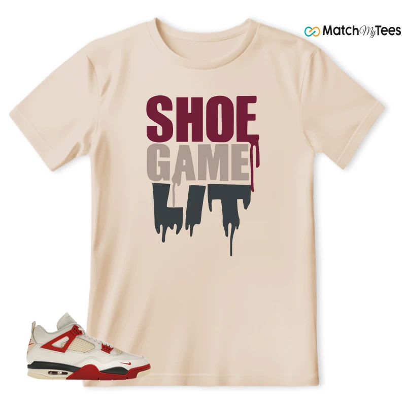 Shoe Game Lit Soft Cream matching T-shirt T-shirt