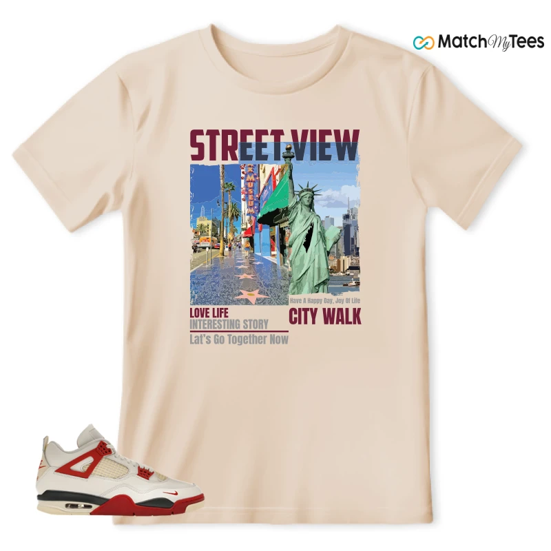 NIKE AIR JORDAN 4 BRICK AFTER BRICK SNEAKER Matching Tees t-shirt
