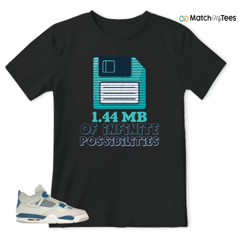 NIKE AIR JORDAN 4 MILITARY BLUE SNEAKER Matching Tees t-shirt