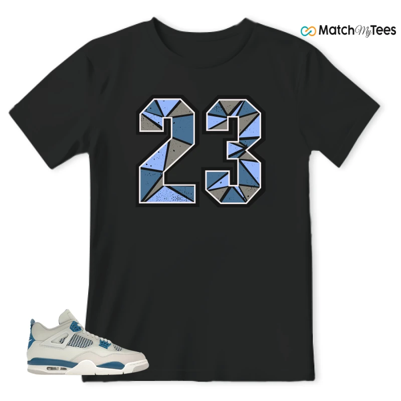 NIKE AIR JORDAN 4 MILITARY BLUE SNEAKER Matching Tees t-shirt