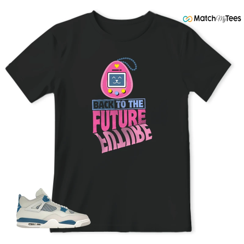 NIKE AIR JORDAN 4 MILITARY BLUE SNEAKER Matching Tees t-shirt