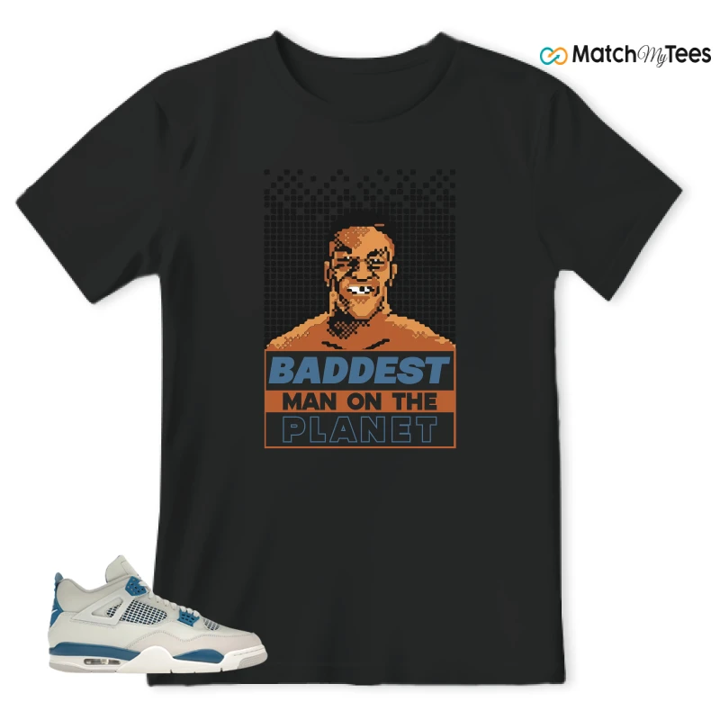 NIKE AIR JORDAN 4 MILITARY BLUE SNEAKER Matching Tees t-shirt