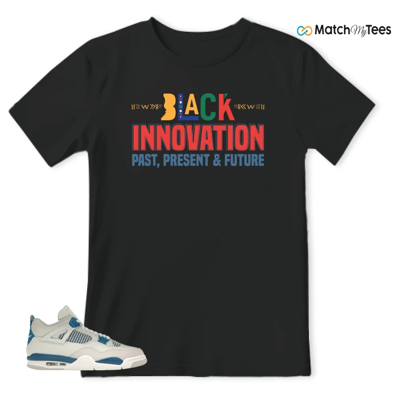 NIKE AIR JORDAN 4 MILITARY BLUE SNEAKER Matching Tees t-shirt