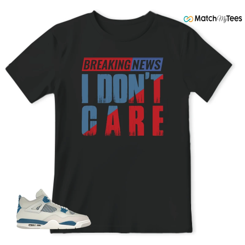 NIKE AIR JORDAN 4 MILITARY BLUE SNEAKER Matching Tees t-shirt