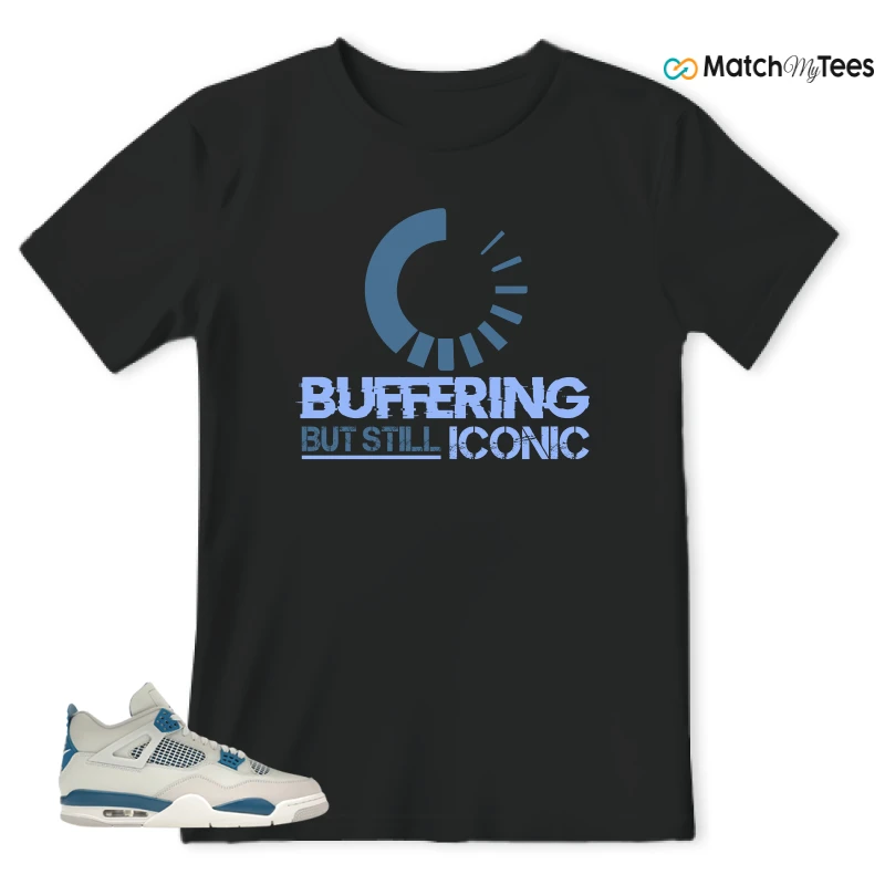 NIKE AIR JORDAN 4 MILITARY BLUE SNEAKER Matching Tees t-shirt