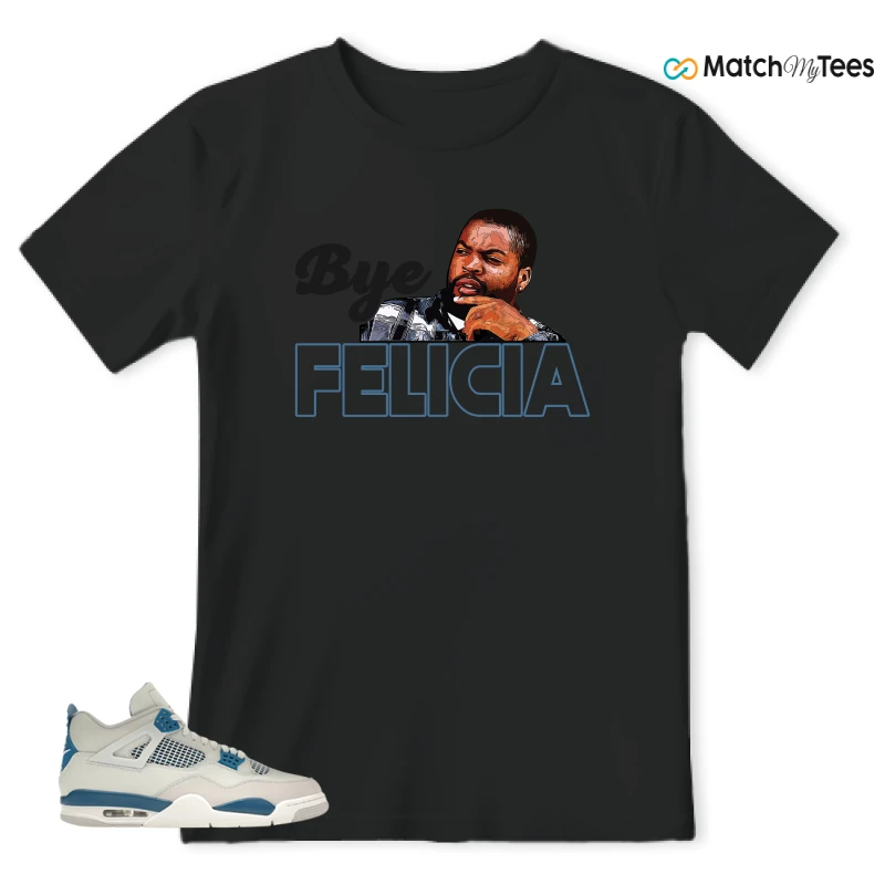 NIKE AIR JORDAN 4 MILITARY BLUE SNEAKER Matching Tees t-shirt