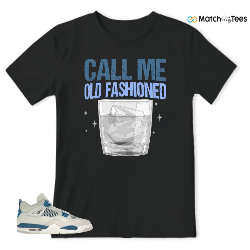 NIKE AIR JORDAN 4 MILITARY BLUE SNEAKER Matching Tees t-shirt