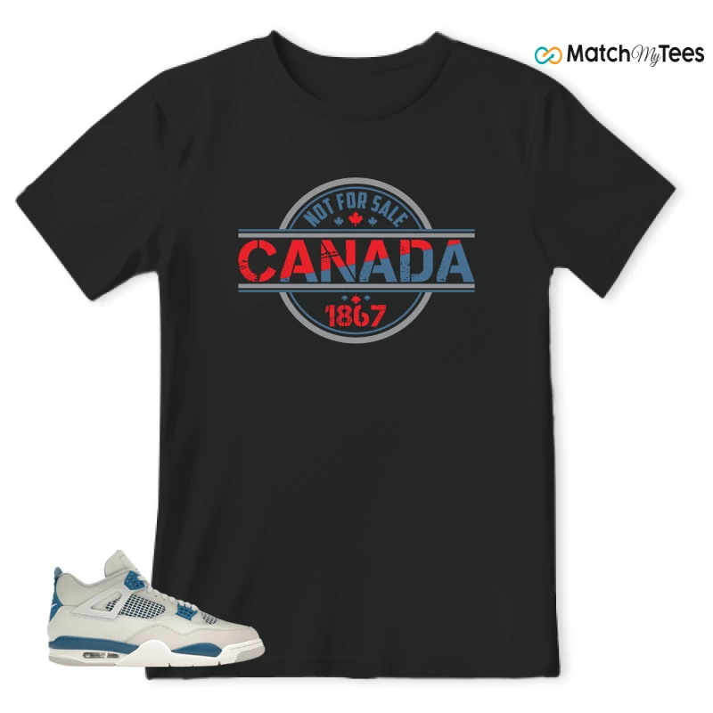 NIKE AIR JORDAN 4 MILITARY BLUE SNEAKER Matching Tees t-shirt