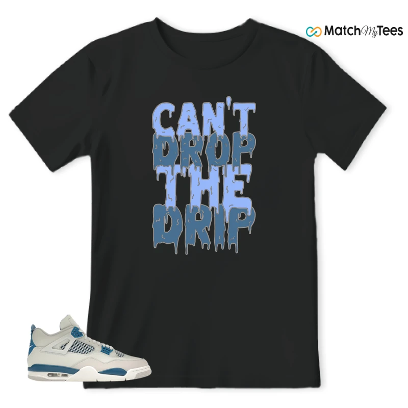 NIKE AIR JORDAN 4 MILITARY BLUE SNEAKER Matching Tees t-shirt