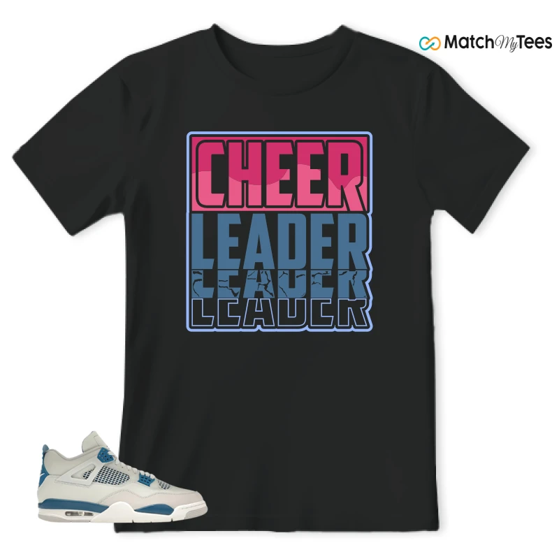 NIKE AIR JORDAN 4 MILITARY BLUE SNEAKER Matching Tees t-shirt