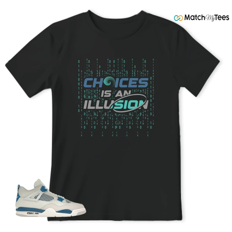 NIKE AIR JORDAN 4 MILITARY BLUE SNEAKER Matching Tees t-shirt