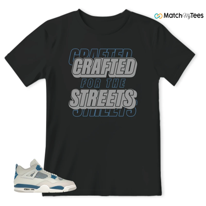 NIKE AIR JORDAN 4 MILITARY BLUE SNEAKER Matching Tees t-shirt