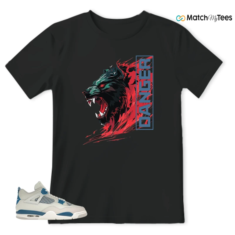 NIKE AIR JORDAN 4 MILITARY BLUE SNEAKER Matching Tees t-shirt