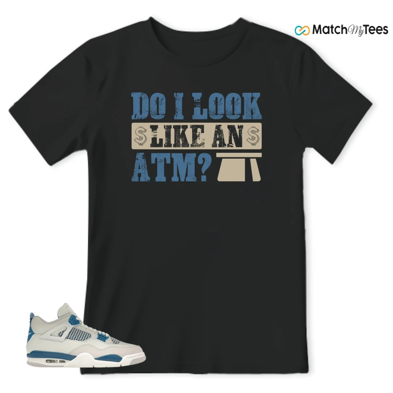 NIKE AIR JORDAN 4 MILITARY BLUE SNEAKER Matching Tees t-shirt