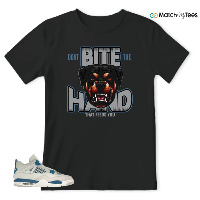 NIKE AIR JORDAN 4 MILITARY BLUE SNEAKER Matching Tees t-shirt